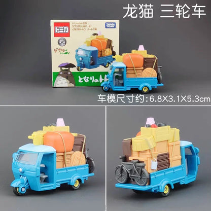 Original TAKARA TOMY TOMICA Studio Ghibli Spirited Away Figure Totoro Catbus Kaiba Tram Cartoon Car Model Collectible Toy Gift