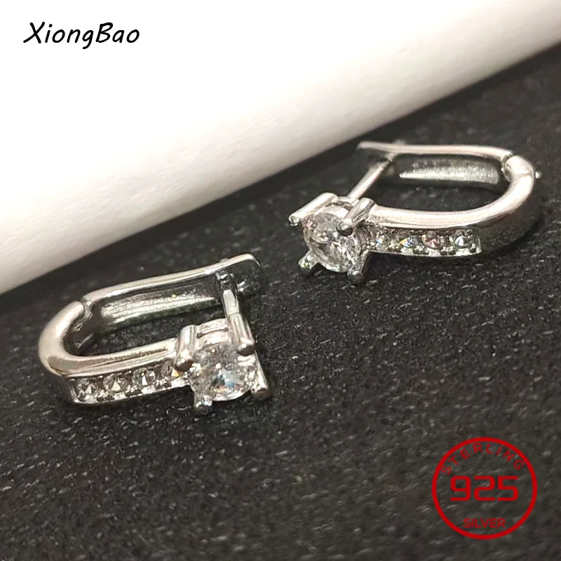 925 Sterling Silver Geometry Asymmetric Earring for Women Girl Simple Office Jewelry Gift Dropshipping