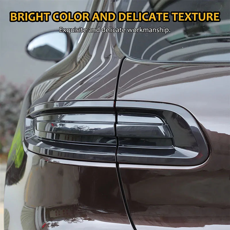 For Porsche Macan 2014-2017 ABS Black Car Tail Light Cover Brake Light Wide Indicator Protective Cover Decorative Accessories