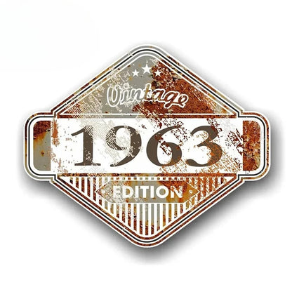 Custom Rusty Patina Aged Vinyl Sticker EARLFAMILY Vintage Car Decal for Window Bumper