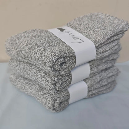 3/5 Pair Winter Men's Merino Wool Socks Super Thick Warm High Quality Harajuku Retro Snow Casual Antifreeze Cashmere Socks Men