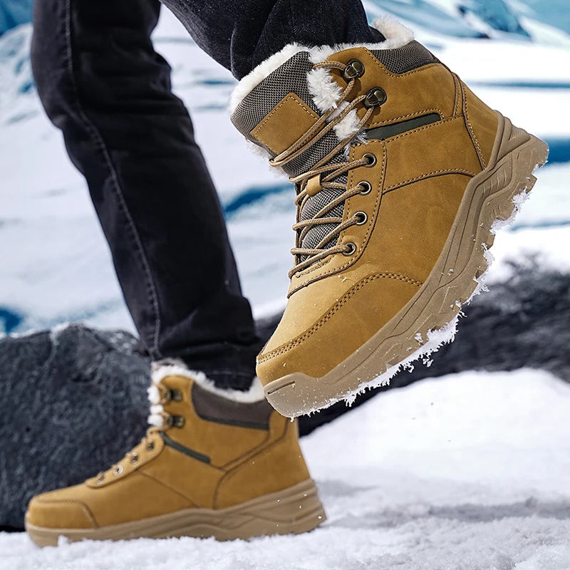 men boots 2025 New Winter Slippers Warm Men Shoes Waterproof Non-Slip Plush Sneakers Male tenis shoes Boots Men Sneakers Winter