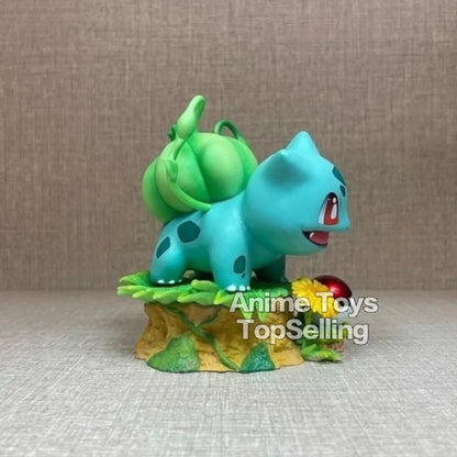 10cm/3.94in Anime Pokemon Figure Bulbasaur Action Figures Pvc Collection Model Toys for Gifts