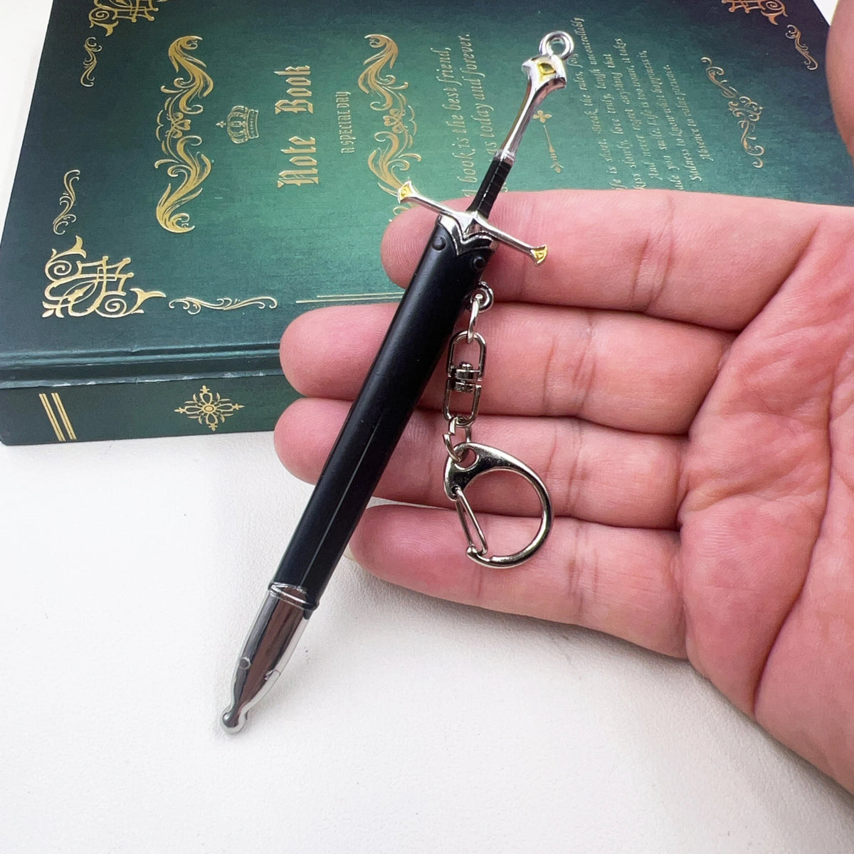 22cm LoTR Series Sting Glamdring Narthil Thranduil's Keychain Movie Peripherals 1:6 Sword Model Ornaments Key Rings