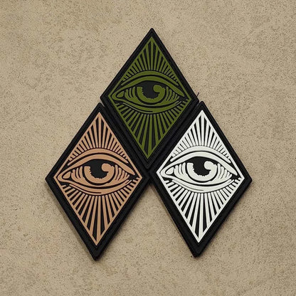 PVC Rhombus Panoramic Eye Patches,Cat Tiger Eyes,Evil Eye Embroidered Clothes Applique, Tactical Patch Gear Noctilucent Badge