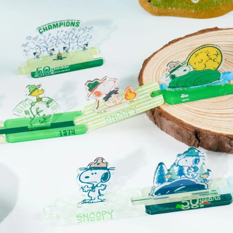 Snoopy Acrylic Ornaments Blind Box Charlie Brown Woodstock Anime Figure Car Desktop Decoration Model Toy Birthday Christmas Gift