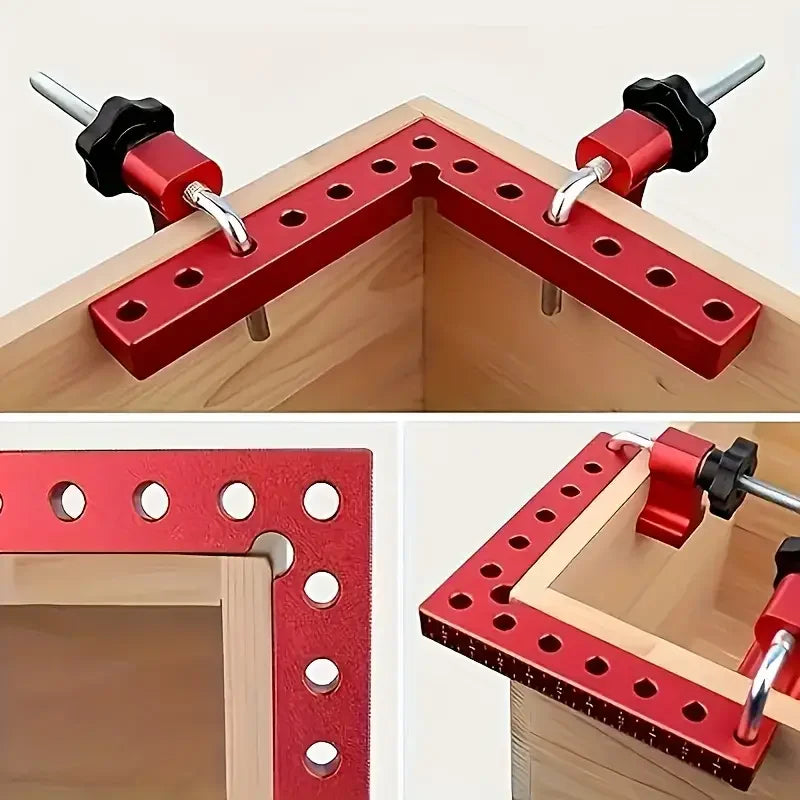 1 Set 90 Degree Premium Aluminum Alloy Metal Corner Clamps For Woodworking Positioning Fixed Right Angle Clamp Hand Tool