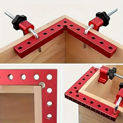 1 Set 90 Degree Premium Aluminum Alloy Metal Corner Clamps For Woodworking Positioning Fixed Right Angle Clamp Hand Tool