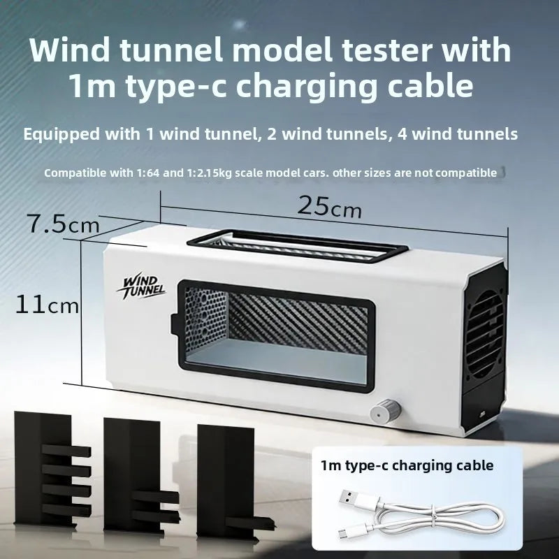 1:64 Scale Wind Tunnel Model Tester Adjustable airflow