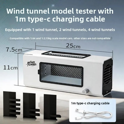 1:64 Scale Wind Tunnel Model Tester Adjustable airflow