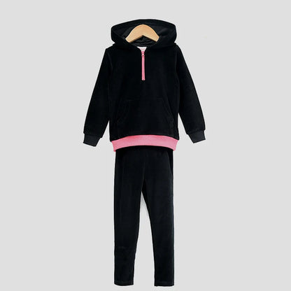 Winter Set Clothes for Teenagers Girl Boy Children's Set Girls Dress Skirts for Modest Girls Black Velour Autumn Winter Clothing