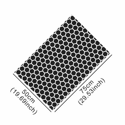 Car Side Window Honeycomb Matte Black Sticker For Triangular Window Decoration Vinyl Sticker Universal All Vehicle Accessories