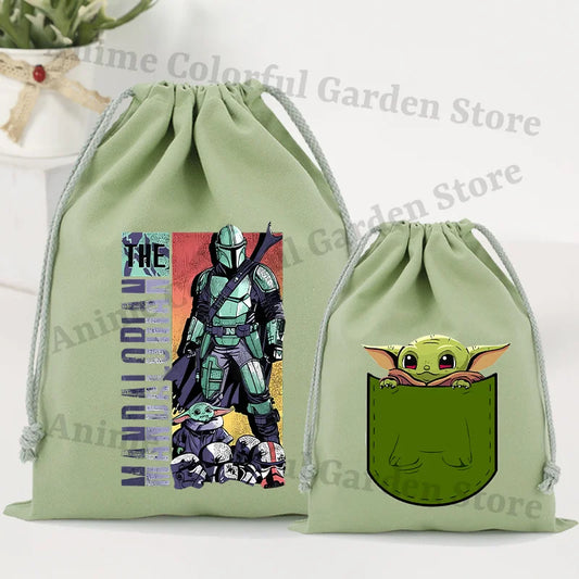 Star Wars Storage Drawstring Bag Anime Cartoon Printed Shopping Bags Women Fashion Makeup Pouch Kawaii Candy Gift Bags Gifts