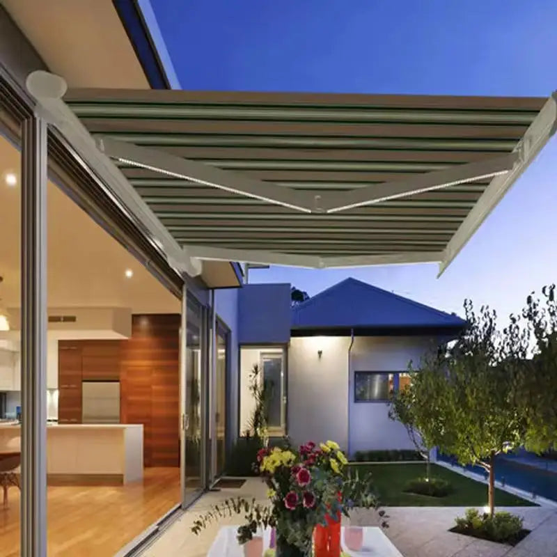 Modern Outdoor Retractable Aluminum Patio Awning, Awning Can Be Customized in Style,