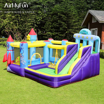 AMF Inflatable Bounce House for Kids, Home Inflatable Slide and Trampoline Combo, Indoor Party Toy Bouncy Castle for kids