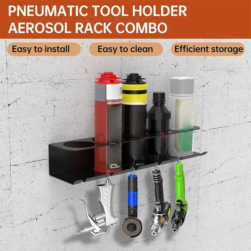 Wall Mounted Aerosol Spray Organizer Metal Aerosol Spray Can Holder Large Opening Multipurpose Easy Access Aerosol Bottle