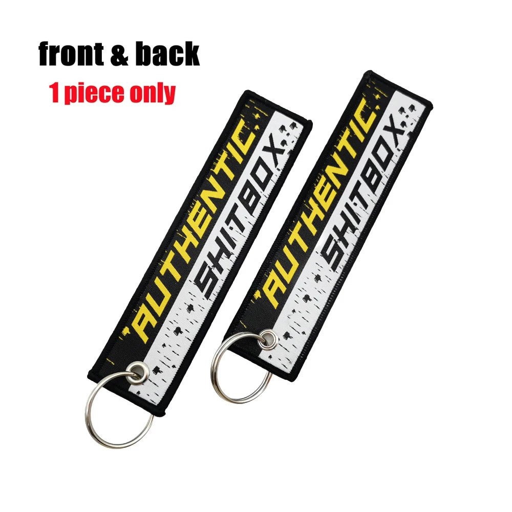 Fujiwara Tofu Embroidery Keyring Car Keychain JDM Key Tag Lanyard Refit Gift Red Sun Racing Team Auto Motorcycle Accessories