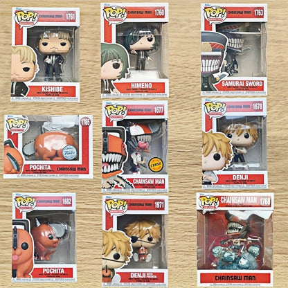 Funko Pop Chainsaw Man Himeno Kishibe Pochita Denji Samurai Sword Vinyl Figure Anime Collectible Model Desktop Ornament Toy Gift