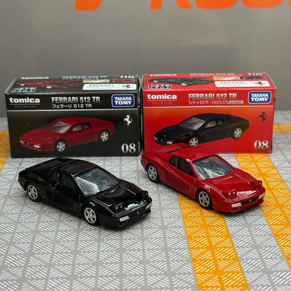 Takara Tomy Tomica Premium 08 Ferrari 512 TR Diecast Alloy Car Model 1:64 Classic Supercar Replica Desktop Ornament Hobby