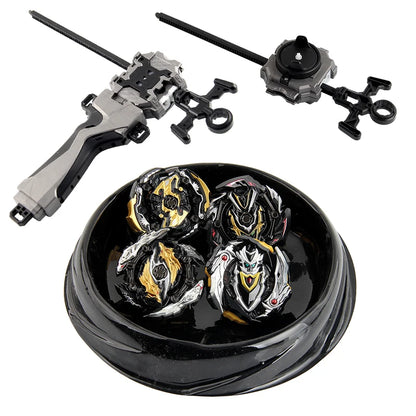 Black Limited Color Gyro 4PCS Spinning Top Toys Set