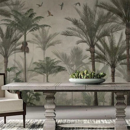 Custom Nordic Southeast Asian American Landscape Wallpaper Guest Restaurant Bedroom Background Jungle Tropical Plant Wall Paper