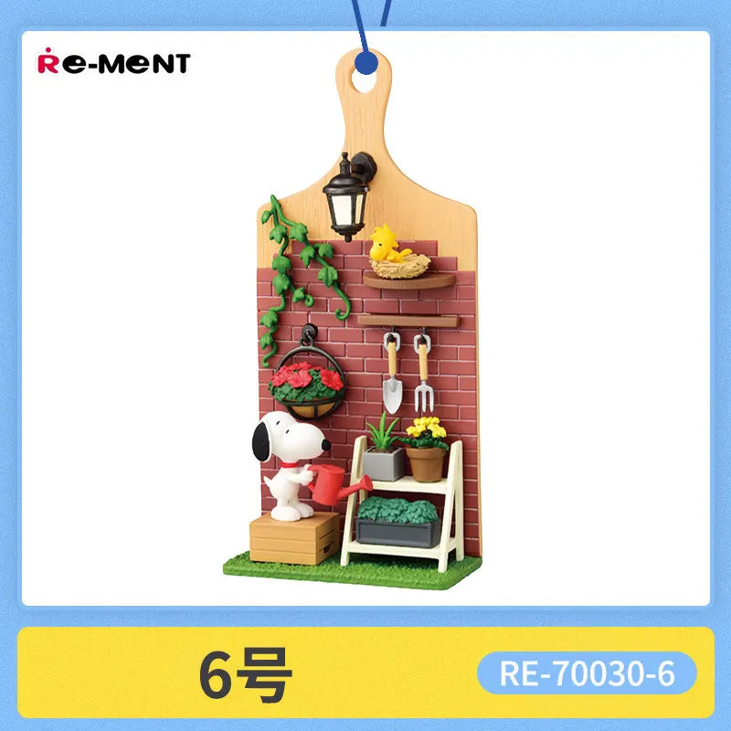 Re-Ment Peanuts Snoopy Miniature Scene Blind Box Wall Hanging Cutting Board Pendant Food Play Figure Daily Life Mini Diorama Set