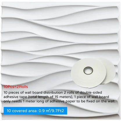 10PCS 30x30cm Wall Sticker 3D Wall Panels Indoor Wall Decoration For Living Room Bedroom Hotel Office Mural Tile-Panel-Mold