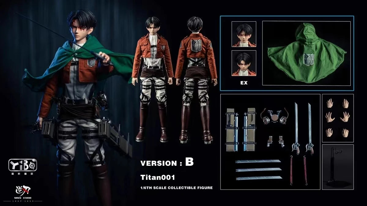 【In Stock】Original Yibo Model 1/6 Action Figure Attack on Titan Levi Ackerman Model  Collection