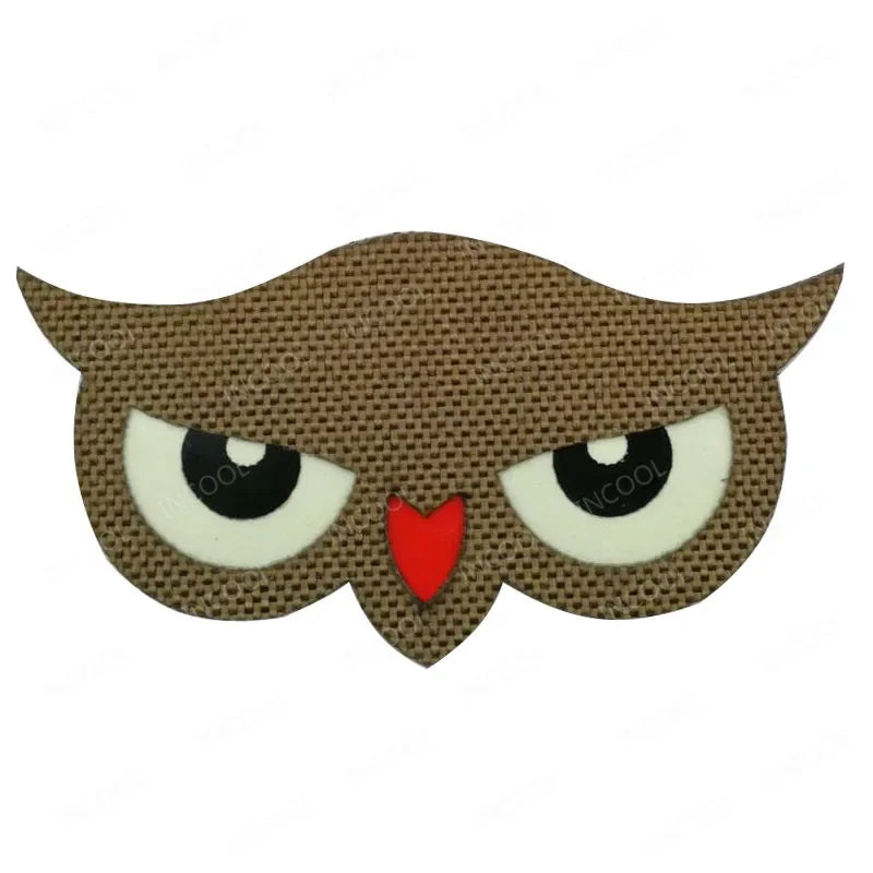 Cat Eyes Glow In Dark Patches Infrared IR Reflective Rubber Appliqued For Hats Helmet Uniform Backpack