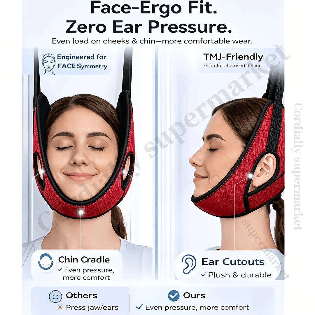 Upgraded version of door hanging cervical brace, with thickened neck support and cervical fixation strap to relieve breathabilit