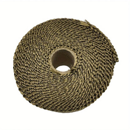 5m X 5cm High Temp Fiberglass Exhaust Heat Wrap Insulation Tape for Car & Motorcycle Exhaust Pipe