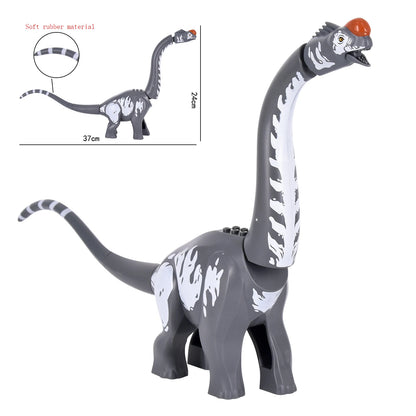 Jurassic Dinosaurs Spinosaurus Large Brick Toy Joints Open Mouth 7 Color Designs, Collectible Decor DIY Puzzle Assembly Gift