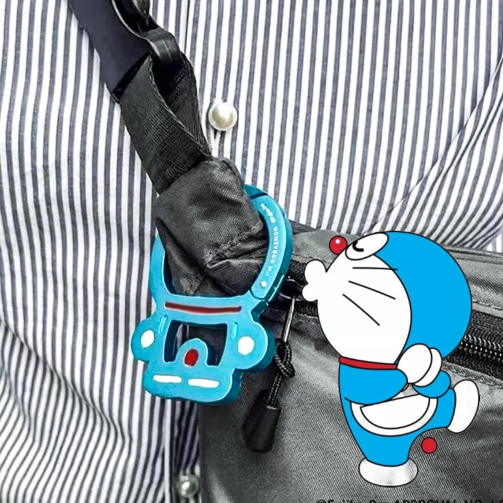 Doraemon Metal Keychain Buckle Safety Outdoor Mountaineering Keychain For Bag Water Bottle Cartoon Anime Style Durable Alloy