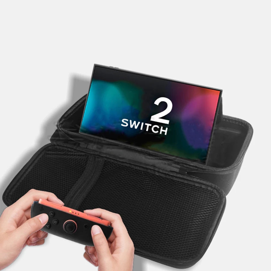 2025New For Switch 2 Storage Bag with OLED Protective Cover, Large Capacity Portable Hard Shell Bracket Bag