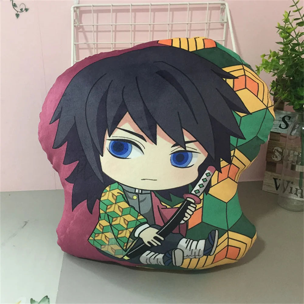 Demon Slayer 10cm Pillow Keychain Boys Girls Creative Charm Bag Pendant Children Toys Cartoon Plush Keychain Memorial Gift