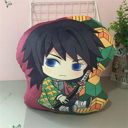 Demon Slayer 10cm Pillow Keychain Boys Girls Creative Charm Bag Pendant Children Toys Cartoon Plush Keychain Memorial Gift