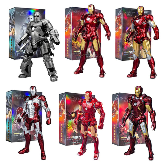 Assemble Figure Iron Man MK 1 2 3 4 5 6 7 Toy Original Mark Model 15cm ABS legends Collect  ornament Action Figurine Set Gift