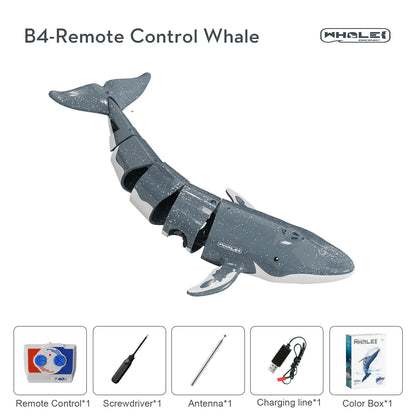 RC Shark 2.4G Remote-Controlled Submersible Simulated Whale Underwater Waterproof Toy Children Toys for Boys Kids Birthday Gifts