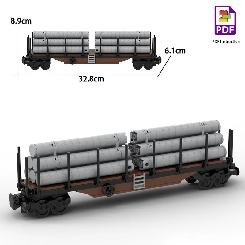 MOC Fuel Gas Tank Building Blocks Kit Wine Barrels Goods Container Forklift Bricks Toys Boys Gift