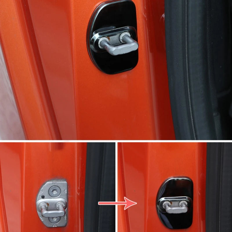 Car Door Lock Cover Auto Protection Case for Porsche Macan RSR 718 Cayman 911Panamera Taycan Cayenne Carrera Car Accessories