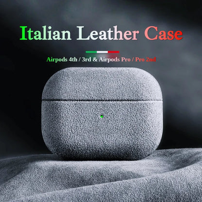 Italian Suede Leather Case For AirPods Pro 3 For AirPods Pro 2 AirPods 5 4 3 Case Luxury Artificial Leather All Inclusive Case