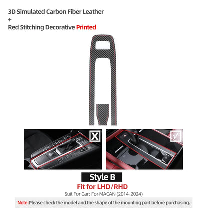 For Porsche Macan 2014-2024 Made of Alcantara Center Console Gear Shifter Panel Trim Sticker Car Interior Tuning Accessories