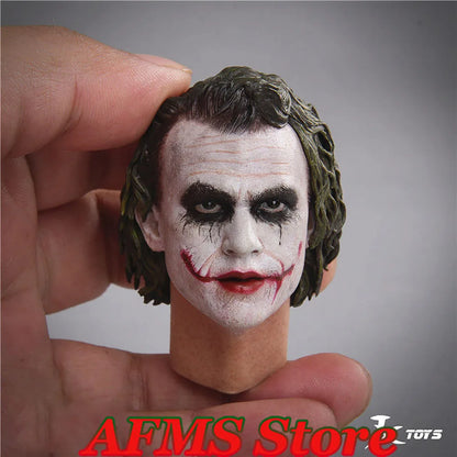 JXTOYS 1/6 Scale Collectibles Figure Clown Heath Ledger Head Sculpture Model For 12Inch Men Soldier Action Figure Body