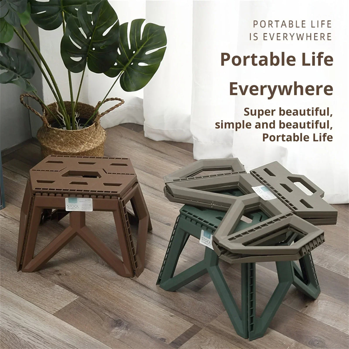 Portable Folding Chair for Outdoor Use High Load Bearing Durable Stool for Camping Fishing Beach Daily Small Compact Seat