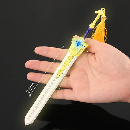Mini Dark Moon Sword Keychain ER Game Peripherals Ranni Hand of Malenia Moonveil Sword Model Key Ring llavero Gift Toys
