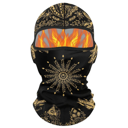 Winter Warm Plus Velvet Balaclava Motorcycle Cold-proof Scarf Ski Full Face Mask Skull Clown Windproof Neck Cover Cycling Cap