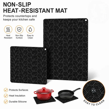 Silicone Cooktop Mat Fireproof Protection Flexible Induction Baking Plate Pad Kitchen Counter Accessories Set