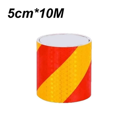1 Roll Shining Reflective Safety Warning Tape Self Adhesive Twill Pattern Car Warning Markings for Enhanced Visibility