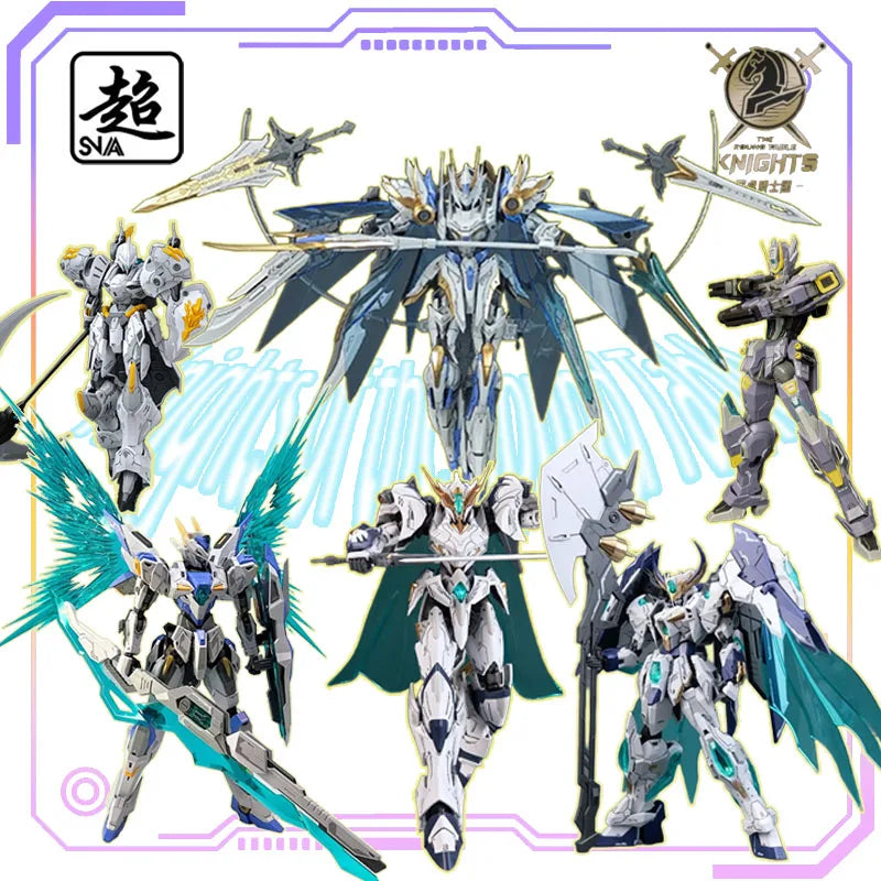 SNAA Original The Round Table Knights Series Parsival/Gowen/Grace/Tristan/Lancelot/Kai Assembly Model Toys  ModelGifts Fo Boys
