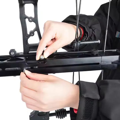 Powerful Compound Bow Metal Shooting Catapult Continuous Fire Magazine Steel Ball  for Right Hand  Single String Bow
